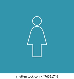 Line Icon of Man or Male.