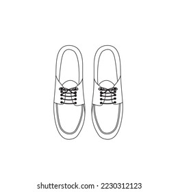 Icono de línea Hombre de zapatos Ilustración del vector Esbozo del esquema de calzado de negocios aislado en fondo blanco. Dibujo de esquema zapato de hombre formal calzado de negocios mano trazar pares hombres zapatos Silhouette
