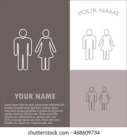 Line icon- man and woman