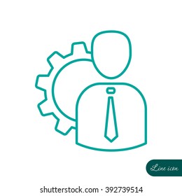 Line icon-   Management 