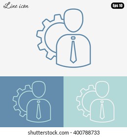 Line icon-   Management 