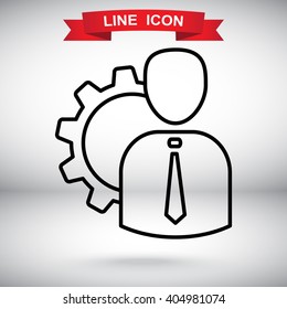 Line icon-   Management 