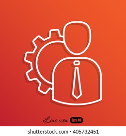 Line icon-   Management 