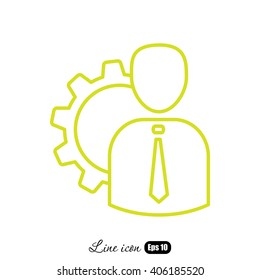 Line icon-   Management 
