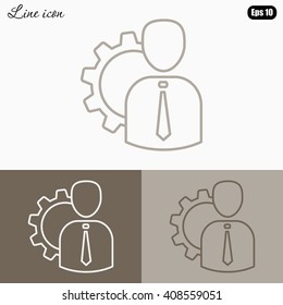 Line icon-   Management 