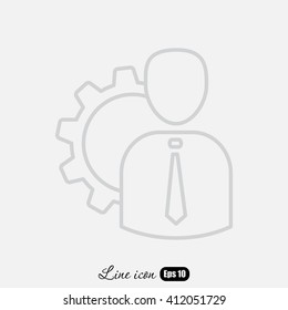 Line icon-   Management 