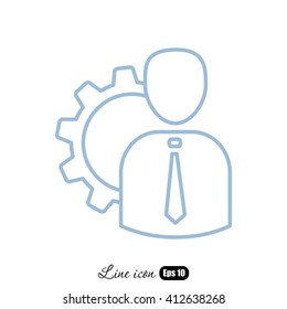 Line icon-   Management 