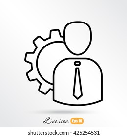 Line icon-   Management 