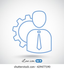 Line icon-   Management 