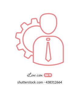 Line icon-   Management 