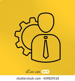Line icon-   Management 