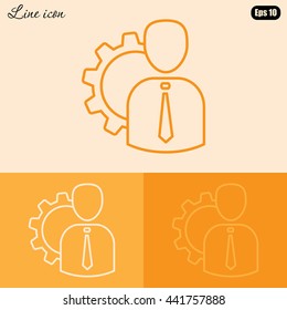 Line icon-   Management 