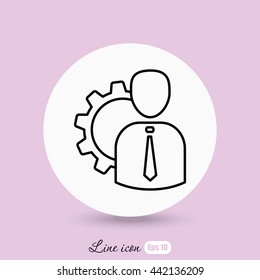 Line icon-   Management 