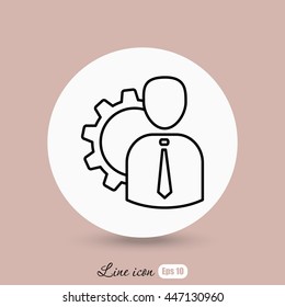 Line icon-   Management 