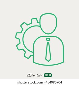 Line icon-   Management 