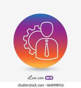 Line icon-   Management 