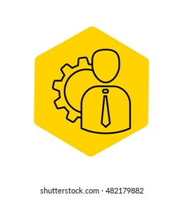 Line icon-   Management 