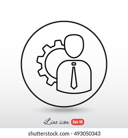 Line icon-   Management 