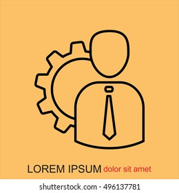 Line icon-   Management 