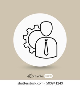 Line icon-   Management 