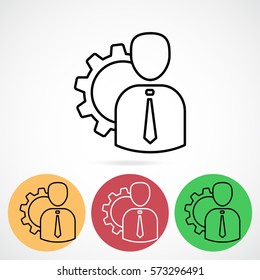 Line icon-   Management 