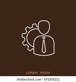 Line icon-   Management 