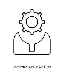 Line icon- Management vector in illustration eps 10