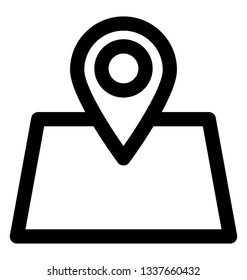 Line icon of map locator 