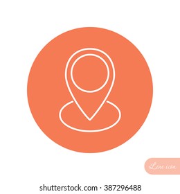 Line icon- map  pointer