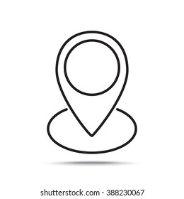 Line icon- map  pointer