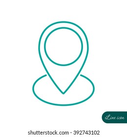 Line icon- map  pointer