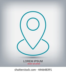 Line icon- map  pointer