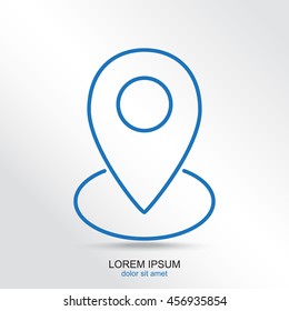Line icon- map  pointer