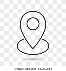 Line icon- map  pointer