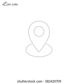 Line icon- map  pointer