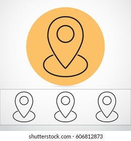 Line icon- map  pointer