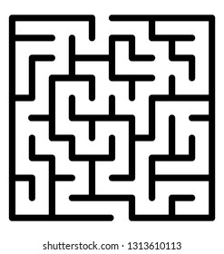 Line icon of a maze, labyrinth design 