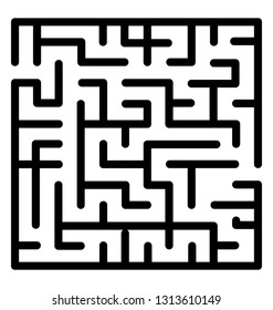 Line icon of a maze, labyrinth design 