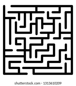 Line icon of a maze, labyrinth design 