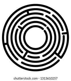 Line icon of a maze, labyrinth design 