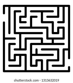 Line icon of a maze, labyrinth design 