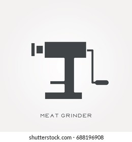 Line icon meat grinder