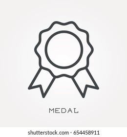 Line icon medal