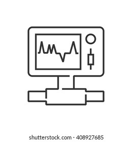 line icon Medical Device Icon, Health care portable monitor