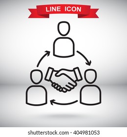 Line icon- meeting