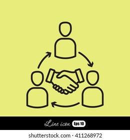 Line icon- meeting