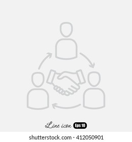 Line icon- meeting