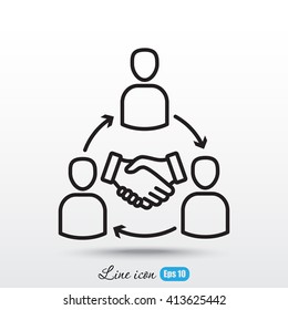Line icon- meeting