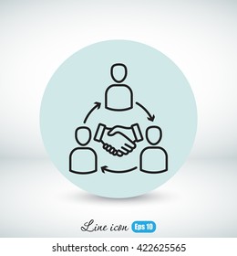 Line icon- meeting