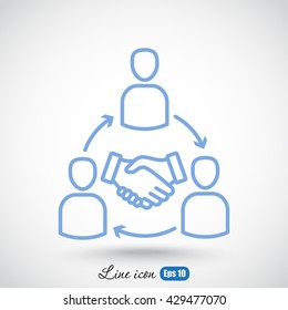 Line icon- meeting